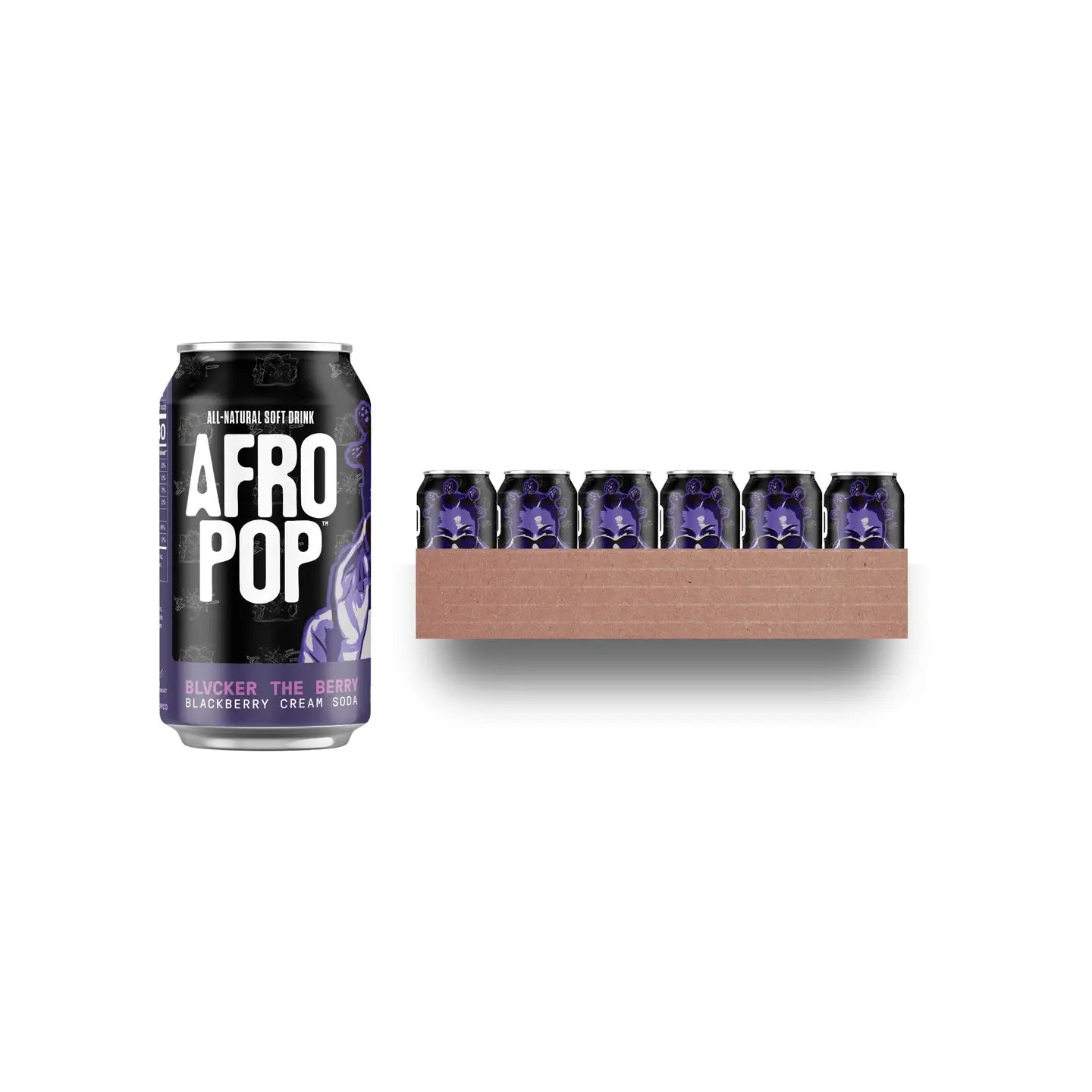 AFROPOP Blvcker the Berry: Blackberry Cream Soda 8ct