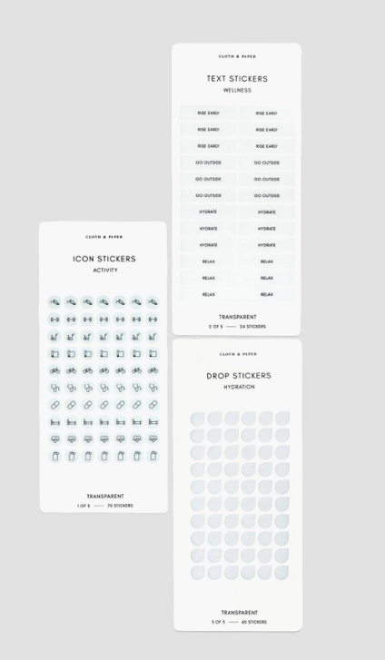 Cloth + Paper: Wellness Stickers Set