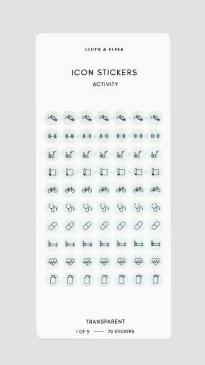 Cloth + Paper: Wellness Stickers Set