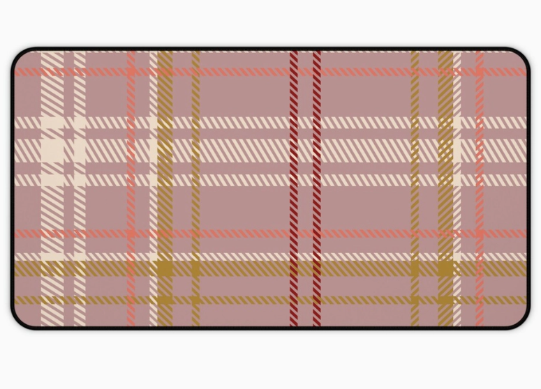 Urban Chic Living: Cute Pink Plaid Desk Pad